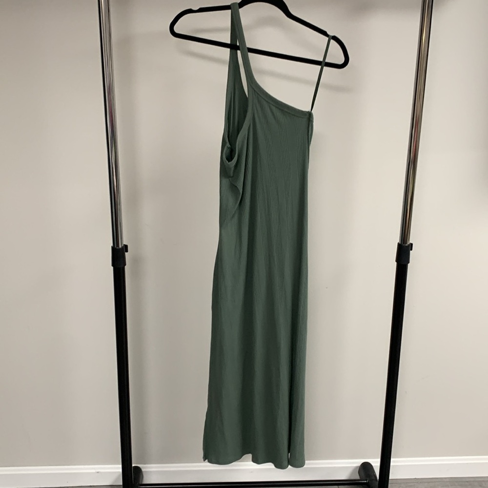 Aerie Ribbed One Shoulder Dress Size L - Picture 8 of 8